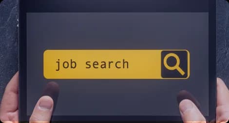 Job search on a digital tablet