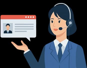 Contact support agent illustration